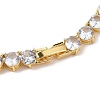 Brass with Cubic Zirconia Link Bracelets BJEW-Q350-01G-3