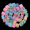50Pcs Acrylic European Beads MACR-TADJ0001-13D-4