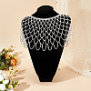 Rhinestone Long Tassel Shawl AJEW-WH0609-846-3