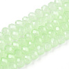 Baking Painted Imitation Jade Glass Bead Strands DGLA-A034-J6MM-A03-1