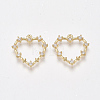 Brass Cubic Zirconia Pendants KK-T038-506A-1