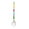 Glass & Iron Sun Catcher Pendant HJEW-K047-02P-01-1