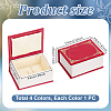 4Pcs 4 Colors Vintage Book-Shaped Cardboard Jewelry Ring Boxes with Magnetic Lid and Sheepskin Leather Inside CON-PH0003-75-2