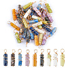 36Pcs 9 Styles Natural Mixed Stone Pendants FIND-FH0005-08-1