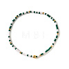 St. Patrick's Day Brass & Glass Seed Bead Stretch Bracelets for Women LS-MR9061-2-1