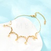 304 Stainless Steel Link Anklets BJEW-H643-07G-1