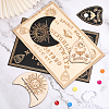 2 Sets 2 Styles Carved Wooden Divination Board Kit AJEW-CA0003-75-5