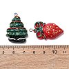 Christmas Opaque Resin Pendants RESI-K049-01B-3