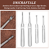 Unicraftale 6 Sets 2 Style Stainless Steel Leathercraft Stitching Groover TOOL-UN0001-33-5