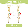 6Pcs 12 Styles Alloy Enamel Pendant Decorations HJEW-DC00161-2