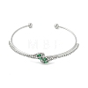 Aloy Rhinestone Cuff Bangles BJEW-H206-03P-2