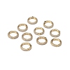Brass Micro Pave Clear Cubic Zirconia Spring Gate Rings ZIRC-F120-007G-3
