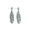 Alloy Resin Stud Dangle Earrings WGDAB08-01-5