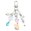 Glass & Resin & Alloy Pendant Decorations HJEW-YW00408-02-1