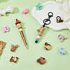 GOMAKERER 12Pcs 12 Style Animals Theme Food Grade Eco-Friendly Silicone Focal Beads SIL-GO0001-32-5