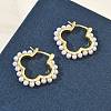 Brass Hoop Earrings for Women EJEW-A168-15G-2