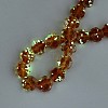 Luminous Handmade Gold Foil Glass Beads Strands FOIL-N029-01C-2