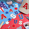 54Pcs 9 Styles 
Independence Day Cloth Embroider Thread Iron on/Sew On Patches PATC-PH0001-78-4