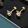 Square Crystal Rhinestone Ear Fake Plugs EJEW-H105-21G-A-2