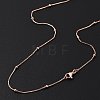 Brass Satellite Chains Necklaces for Women NJEW-D302-33RG-3