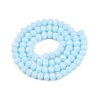 Opaque Solid Color Imitation Jade Glass Beads Strands LS-EGLA-A044-P6mm-D06-3