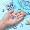 24Pcs 12 Styles Printed Alloy Pendants ENAM-CJ0006-80-4