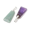 Natural Mixed Gemstone Pendants PALLOY-JF05426-02-2