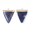 Electroplate Natural Sodalite Pendants X-G-S344-49A-2