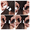 6Pcs 6 Style Rubber Elastic Fiber Hair Ties OHAR-GO0001-02-4