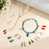 34Pcs 17 Styles Natural Shell & Natural Pearl & Gemstone Pendants PALLOY-BC00008-4