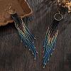 Bohemian Handmade Glass Seed Beads Dangle Earrings YY2599-3