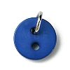 Resin Flat Round 2-Hole Buttons Pendants PALLOY-JF03384-2
