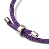 Round Nylon Milan Cord Slider Bracelet Making BJEW-L722-01P-09-2