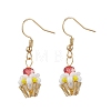 Ice Cream Cup Handmade Glass Seed Beads Dangle Earrings for Women EJEW-MZ00392-05-2