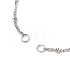 304 Stainless Steel Satellite Chain Slider Bracelet Making AJEW-JB01554-01-2