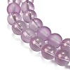Frosted Transparent Glass Bead Strands X1-GLAA-P065-8mm-07-4