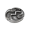 Rune Letters Alloy Pendants PALLOY-S193-01AS-16-2