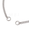 304 Stainless Steel Curb Chain Slider Bracelet Making AJEW-JB01524-02-2
