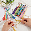 120Pcs 24 Colors Polyester Tassel Decorations HJEW-SP0001-06-3