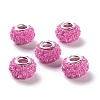 AB Color Resin Rose Flower European Beads RESI-M001-05K-1