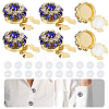 6Pcs Alloy Rhinestone Cufflinks FIND-NB0007-41C-1