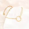 304 Stainless Steel Ball Chain & Box Chain Bracelets BJEW-D460-02G-1