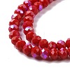 Electroplate Opaque Solid Color Glass Beads Strands X1-EGLA-A034-P8mm-L04-3