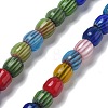 Handmade Millefiori Lampwork Beads Strands LAMP-F035-07-1