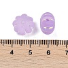 Frosted Transparent Acrylic Beads OACR-P029-03B-04-3