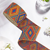 2.5Yards Rhombus Vintage Jacquard Polyester Ribbon OCOR-CY0004-48B-7