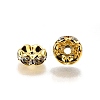Brass Rhinestone Spacer Beads RB-A014-L8mm-01G-NF-3