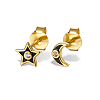 925 Sterling Silver Star Moon Stud Earrings QF5115-4-2