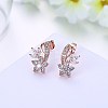 Trendy Brass Cubic Zirconia Ear Stud EJEW-BB29752-B-6