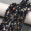 Opaque Solid Color Electroplate Glass Beads Strands LS-EGLA-A039-P4mm-B17-4